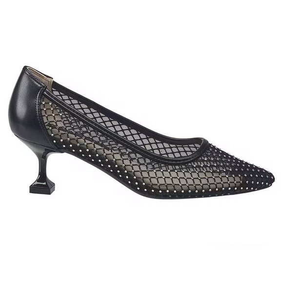 French Connection Women's Elise Mesh and Stone Jewel Embellished Heel in size 9 - Picture 1 of 10